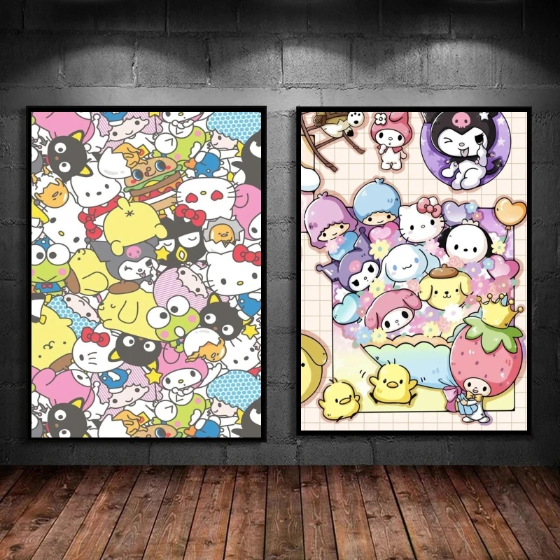 Japanese Classic Anime LittleTwinStars Kuromi Wall Decoration Friends Gifts Modular Painting HD Print Art Prints Decorative
Japanese Classic Anime LittleTwinStars Kuromi Wall Decoration Friends Gifts Modular Painting HD Print Art Prints Decorative