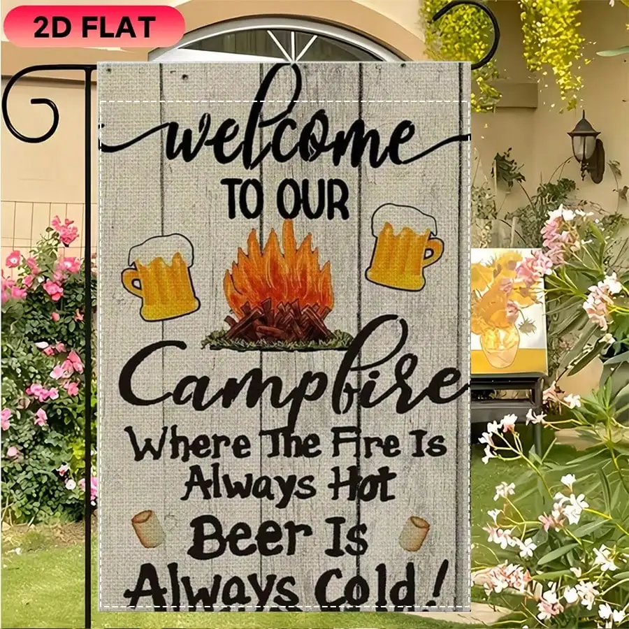 1pc Rustic Campfire Welcome Sign with Beer Mugs and Marshmallows, Outdoor Cabin Wall Decor for Camping, Campsite Art for Parties, Fire Decor for Camp
1pc Rustic Campfire Welcome Sign with Beer Mugs and Marshmallows, Outdoor Cabin Wall Decor for Camping, Campsite Art for Parties, Fire Decor for Camp