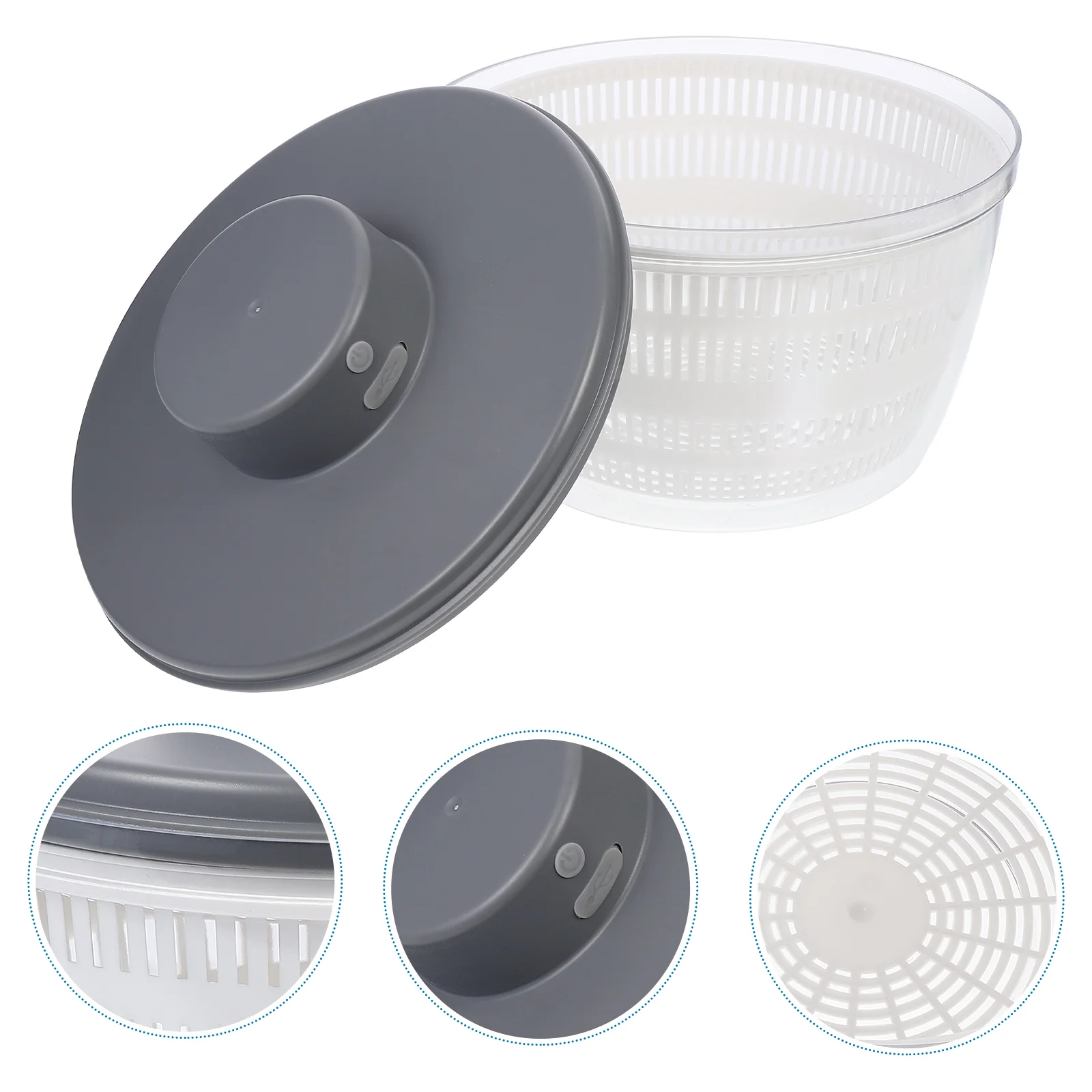 Electric Vegetable Salad Dehydrator ABS Kitchen Filter Basket Storage Vegetable Dehydrator Draining Device Efficient
Electric Vegetable Salad Dehydrator ABS Kitchen Filter Basket Storage Vegetable Dehydrator Draining Device Efficient
