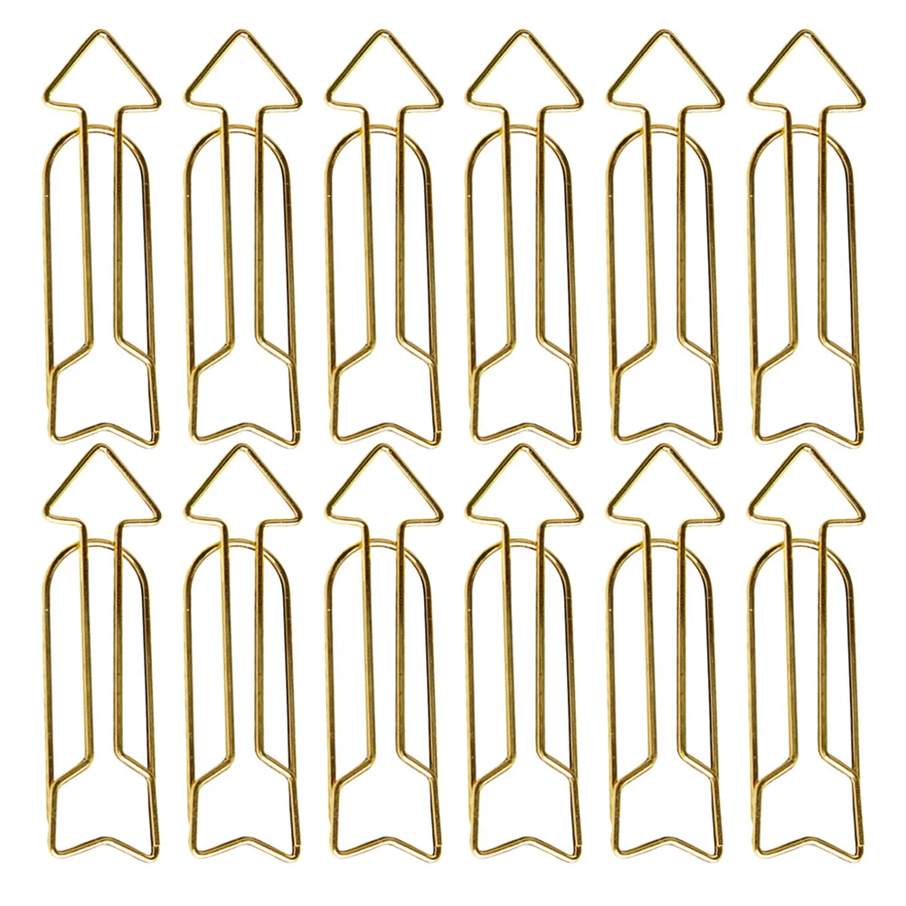 12pcs Arrow Shape Golden Metal Bookmark Clips Paper Holders For Office Supplies Business Cards Notes Files Memo Clamps
12pcs Arrow Shape Golden Metal Bookmark Clips Paper Holders For Office Supplies Business Cards Notes Files Memo Clamps