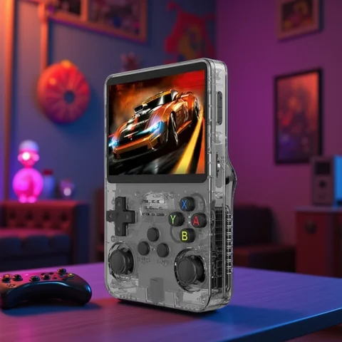 R36S Retro Handheld Video Game Console Linux System 3.5-inch IPS Screen Portable Handheld Video Player 64GB 15000 Games