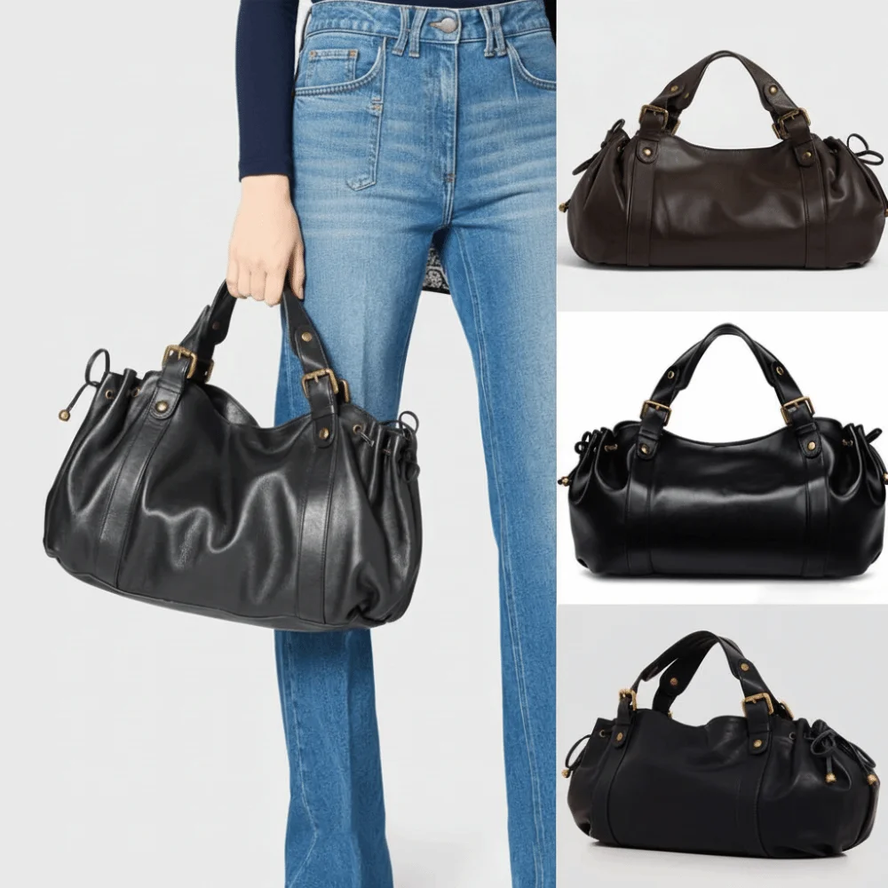 Trend Black Coffee Women's Handbag Large Capacity Top-handle Tote Bag Soft PU Leather Hobos Large Purse
Trend Black Coffee Women's Handbag Large Capacity Top-handle Tote Bag Soft PU Leather Hobos Large Purse