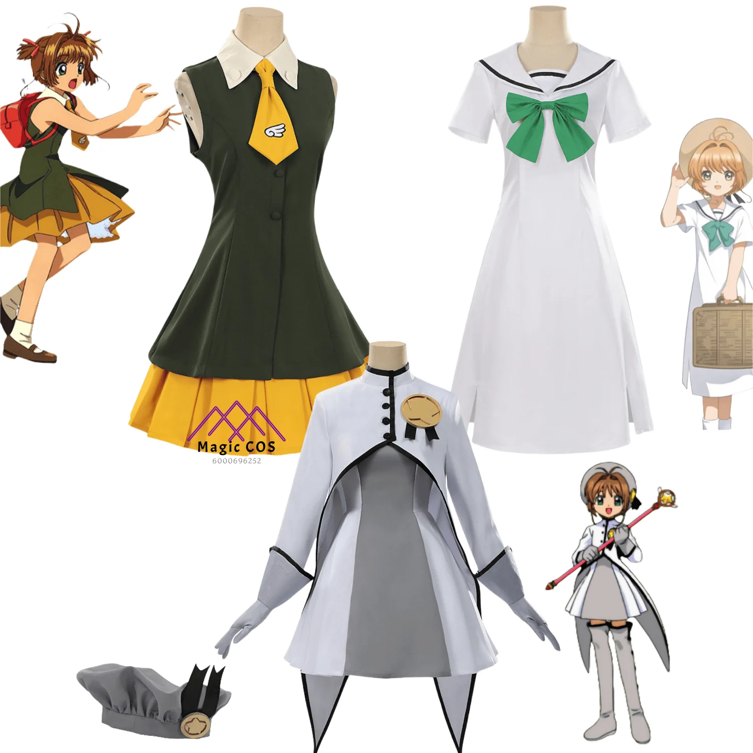 Japanese Anime Sakura Kinomoto Cosplay Costume Popular Sakura Role Play Cute Anime Cute Dress for Women Girls Comic Con Party
Japanese Anime Sakura Kinomoto Cosplay Costume Popular Sakura Role Play Cute Anime Cute Dress for Women Girls Comic Con Party