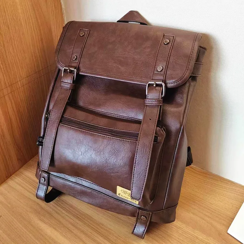 Trendy Leather Men's Backpack Large Capacity Travel Bag Casual Computer Bag Student Bookbag Waterproof Shoulder Bag for Youth
Trendy Leather Men's Backpack Large Capacity Travel Bag Casual Computer Bag Student Bookbag Waterproof Shoulder Bag for Youth