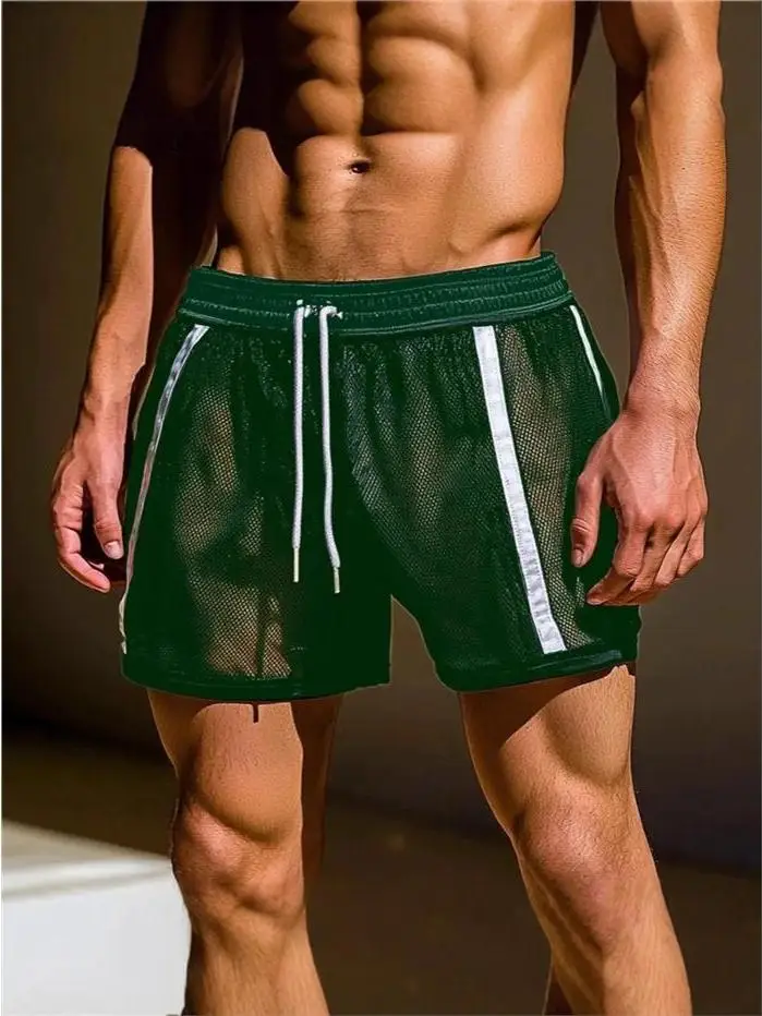 Men's Summer Thin Mesh Shorts Sexy See-through Striped Color Block Sports Beach Performance Cotton Blend Breathable Comfortable
Men's Summer Thin Mesh Shorts Sexy See-through Striped Color Block Sports Beach Performance Cotton Blend Breathable Comfortable