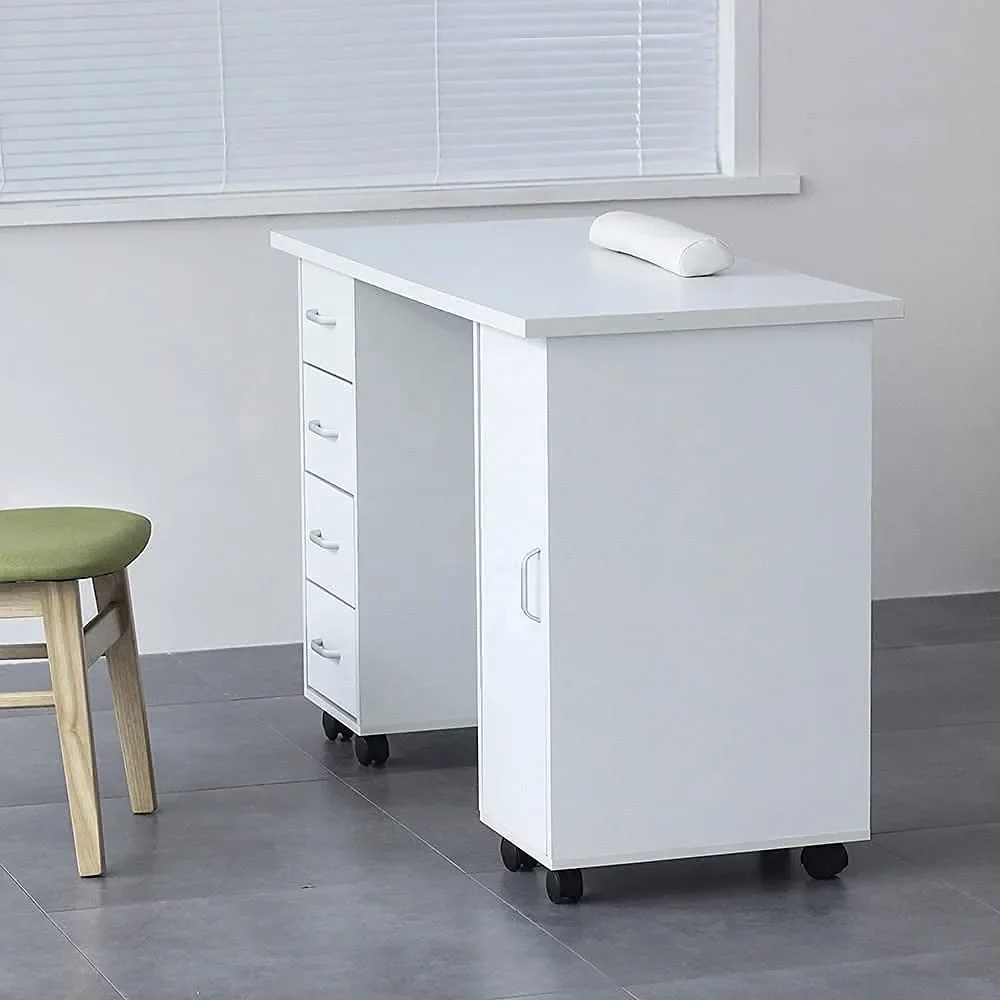 Manicure Nail Desk for Technician, Acetone Resistant Wooden Salon Spa Nail Table Station w/Cabinet, Drawers
Manicure Nail Desk for Technician, Acetone Resistant Wooden Salon Spa Nail Table Station w/Cabinet, Drawers