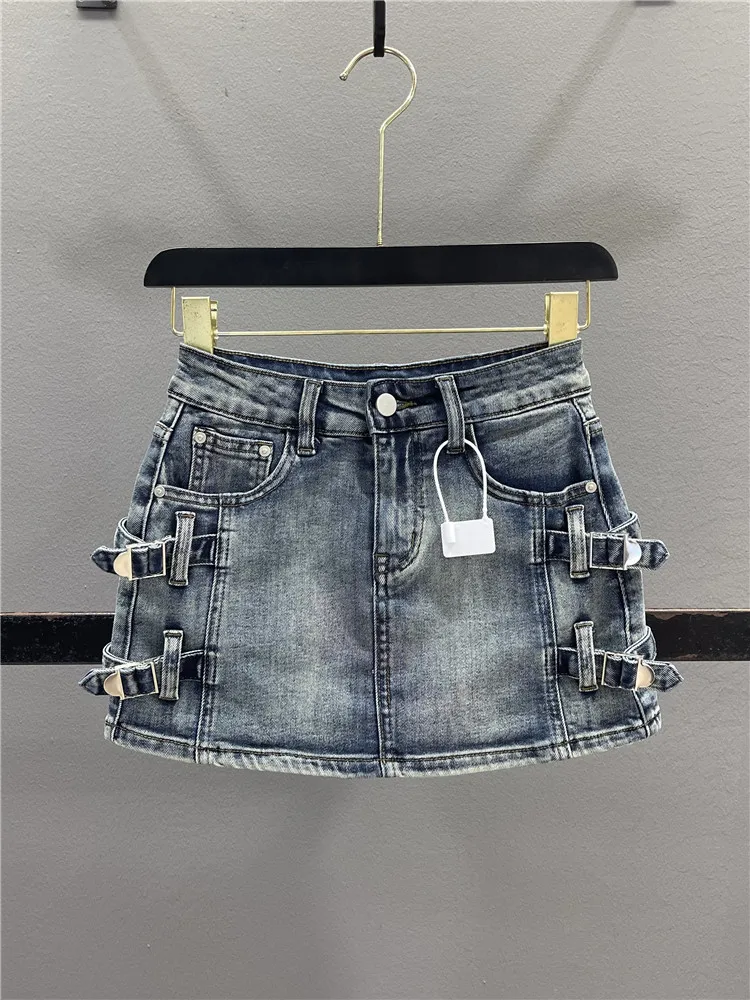 American Design Sense Denim Skirt Women's Spring Summer Slimming Sexy Short Skirt Casual Cotton Polyester Blend
American Design Sense Denim Skirt Women's Spring Summer Slimming Sexy Short Skirt Casual Cotton Polyester Blend