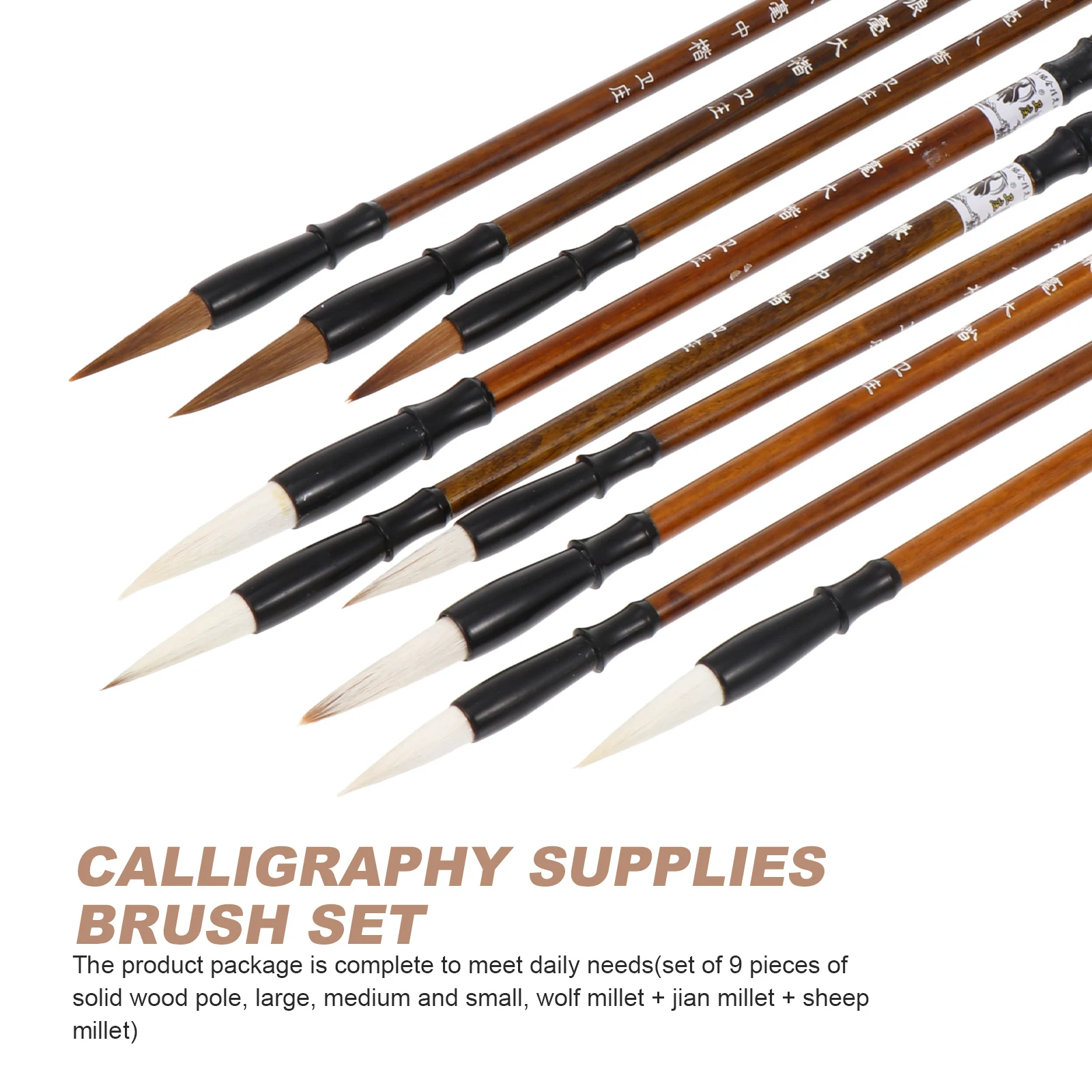 9 Pcs Calligraphy Brushes Brown Stationery Painting Art Portable Painting Pens Brush Pens Supplies Writing Tools
9 Pcs Calligraphy Brushes Brown Stationery Painting Art Portable Painting Pens Brush Pens Supplies Writing Tools