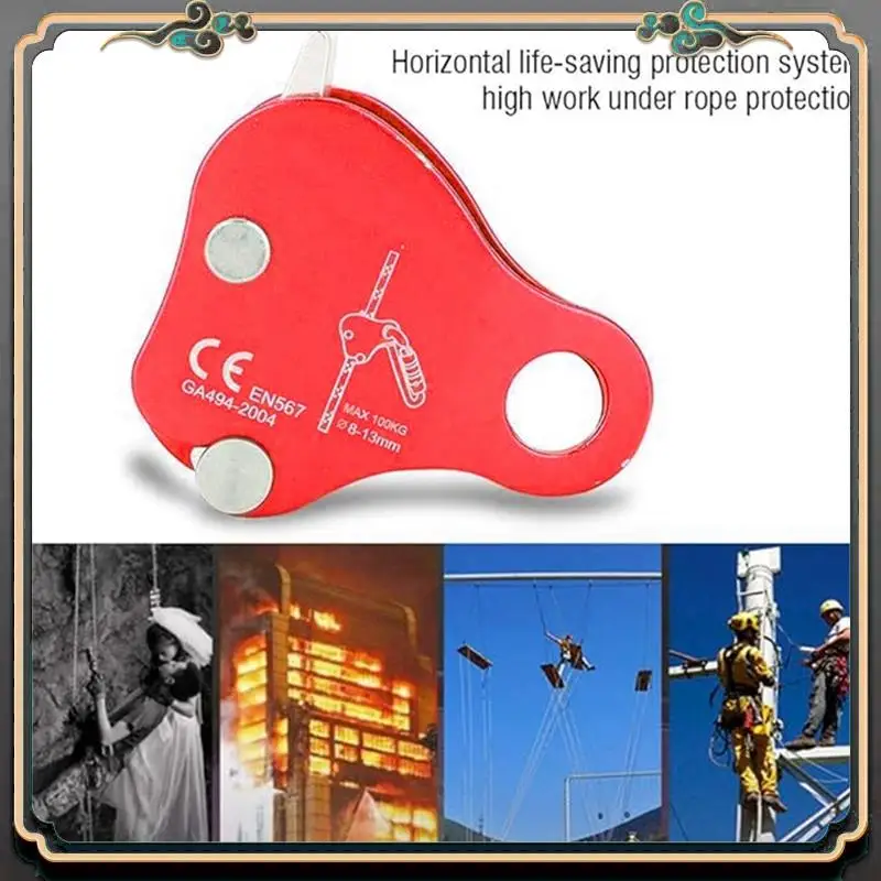 Premium 2Pcs Rope Grab Metal Rope Outdoor Climbing Mountaineering Equipment With Locking Protection Red
Premium 2Pcs Rope Grab Metal Rope Outdoor Climbing Mountaineering Equipment With Locking Protection Red