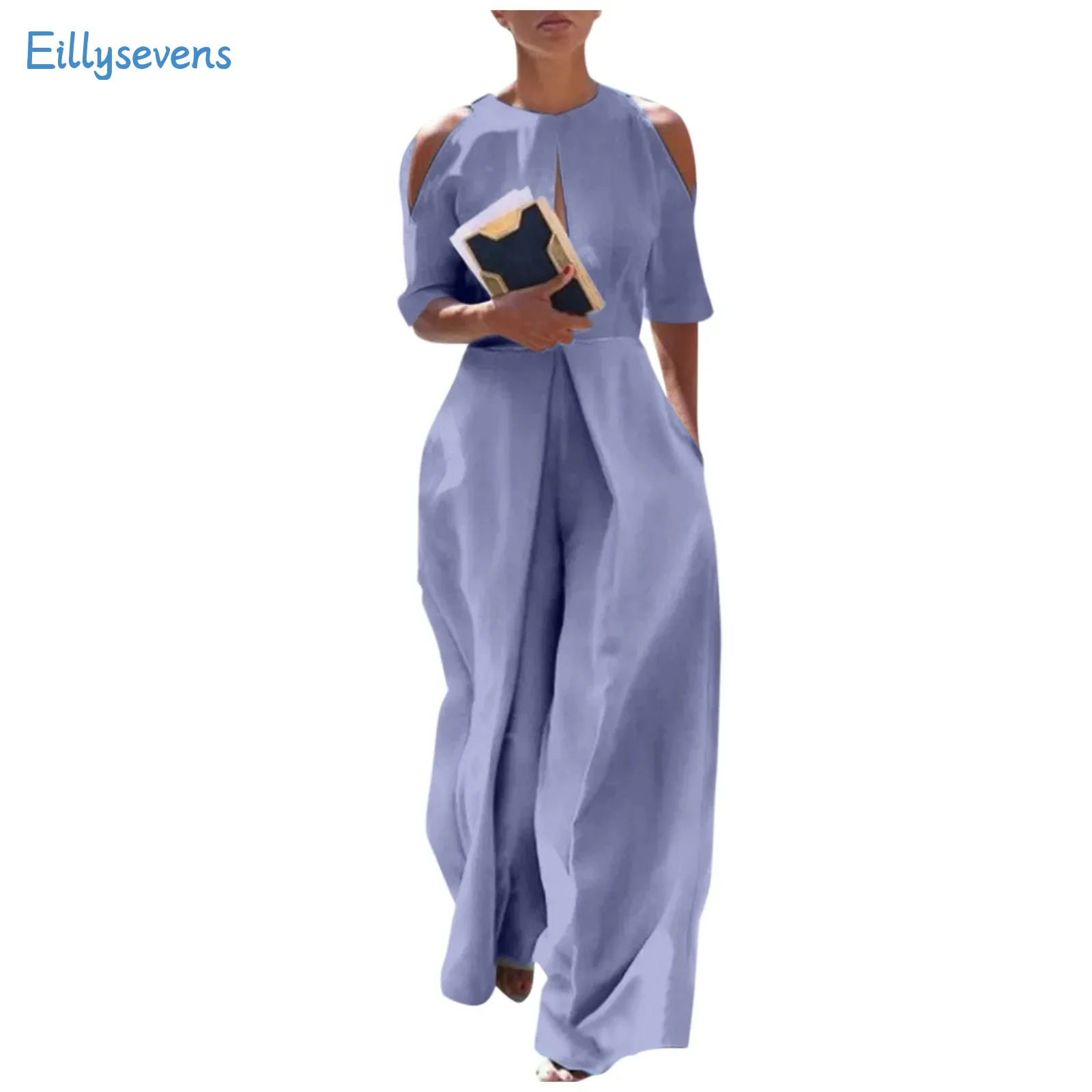 Women'S Elegant Jumpsuits Fashion Loose Casual Round Neck Hollow Short Sleeve Strapless Jumpsuits Banquet Temperament Jumpsuits
Women'S Elegant Jumpsuits Fashion Loose Casual Round Neck Hollow Short Sleeve Strapless Jumpsuits Banquet Temperament Jumpsuits