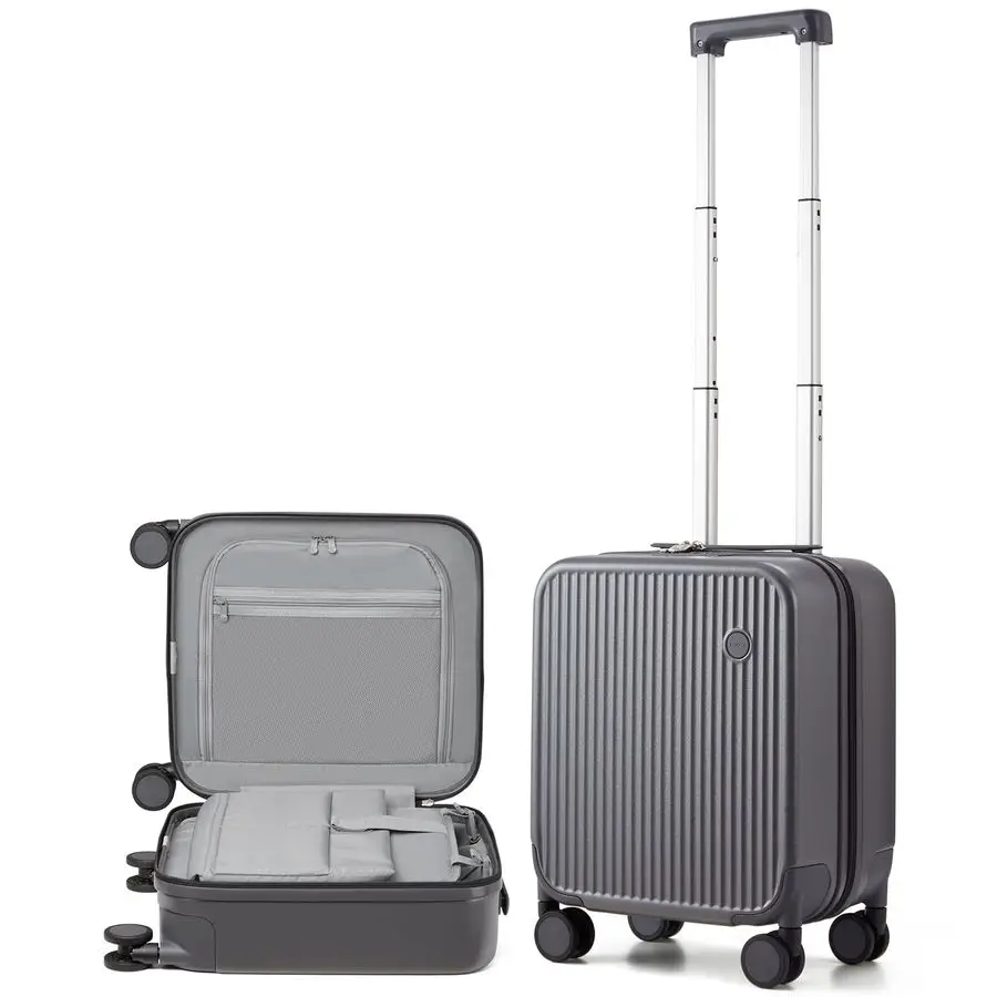 Carry on Luggage 16 Inch Hardshell PC Suitcase with Spinner Wheels TSA Lock for Travel, Rock Gray
Carry on Luggage 16 Inch Hardshell PC Suitcase with Spinner Wheels TSA Lock for Travel, Rock Gray