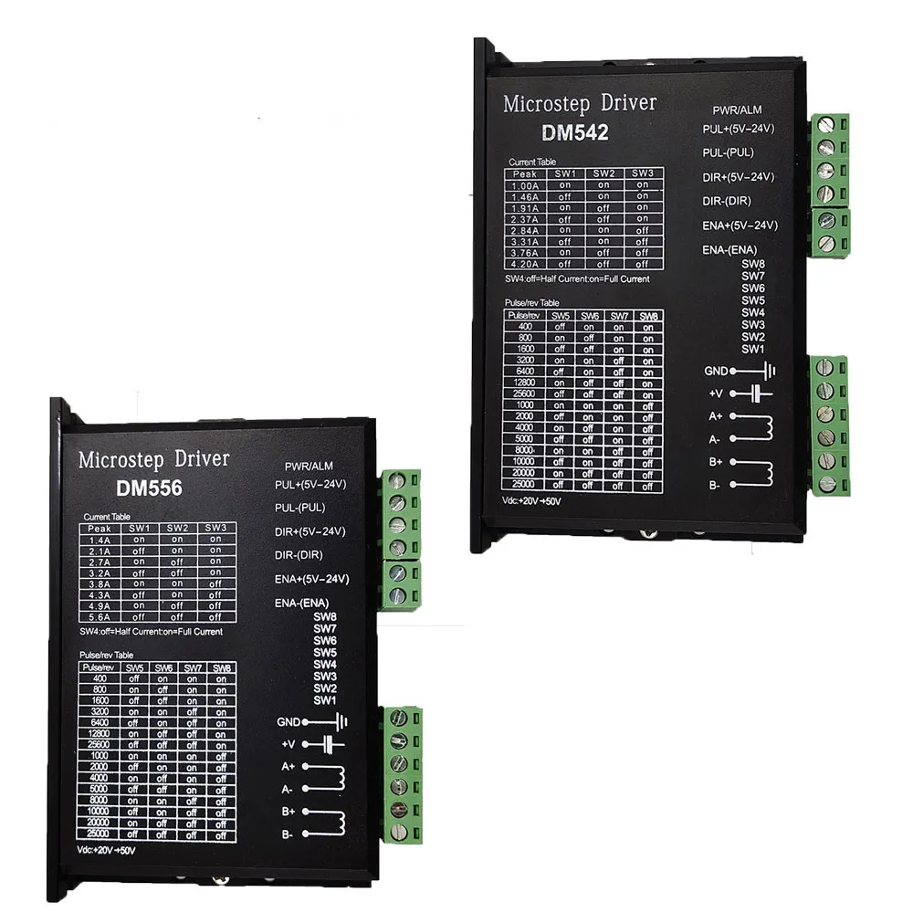 Stepper motor controller DM542 DM556 2-phase digital 18-48 VDC 57 86 series motor is 4.2A
Stepper motor controller DM542 DM556 2-phase digital 18-48 VDC 57 86 series motor is 4.2A