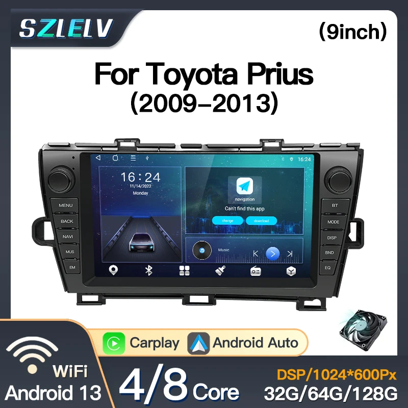 Android 13 For Toyota Prius XW30 LHD Car Radio Carplay Navigation Multimedia Bluetooth WIFI GPS Autoradio Stereo Player Wifi BT
Android 13 For Toyota Prius XW30 LHD Car Radio Carplay Navigation Multimedia Bluetooth WIFI GPS Autoradio Stereo Player Wifi BT