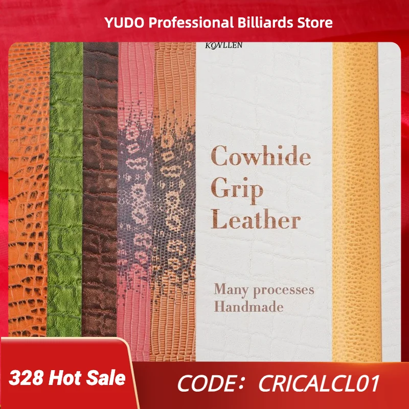 Konllen Leather Grip Wrap Cowhide Waterproof Non-slip Lizard Skin 325*100*0.6mm Leather Billiard Pool Cue Billiard Accessory
Konllen Leather Grip Wrap Cowhide Waterproof Non-slip Lizard Skin 325*100*0.6mm Leather Billiard Pool Cue Billiard Accessory