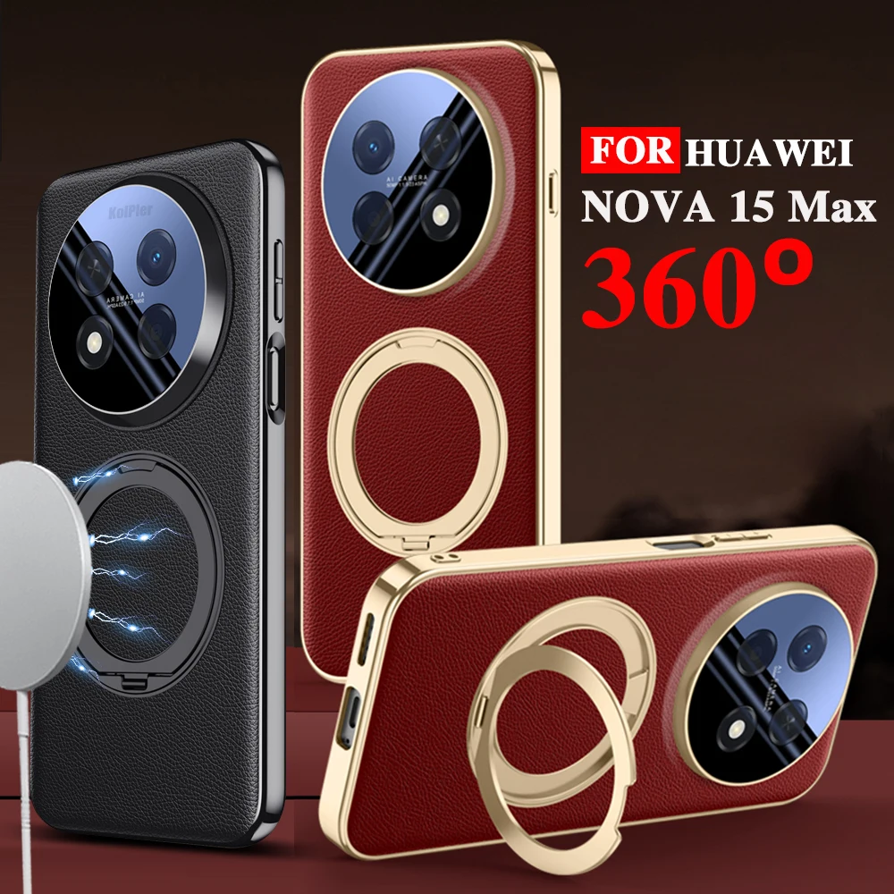 Luxury Ring Holder Leather Case For HUAWEI NOVA 15 MAX NOVA15 2026 Magnetic Protection Anti-fingerprint Hard Plating Stand Cover
Luxury Ring Holder Leather Case For HUAWEI NOVA 15 MAX NOVA15 2026 Magnetic Protection Anti-fingerprint Hard Plating Stand Cover
