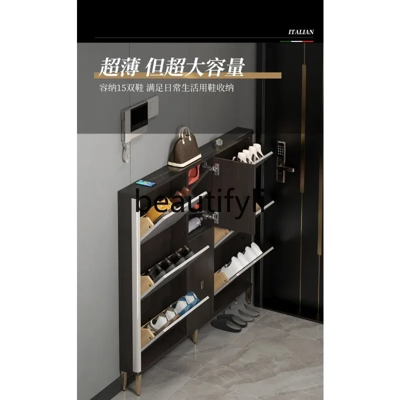 C53 Ultra-thin solid wood shoe cabinet, integrated 14cm modern simple entrance cabinet tipping bucket
C53 Ultra-thin solid wood shoe cabinet, integrated 14cm modern simple entrance cabinet tipping bucket