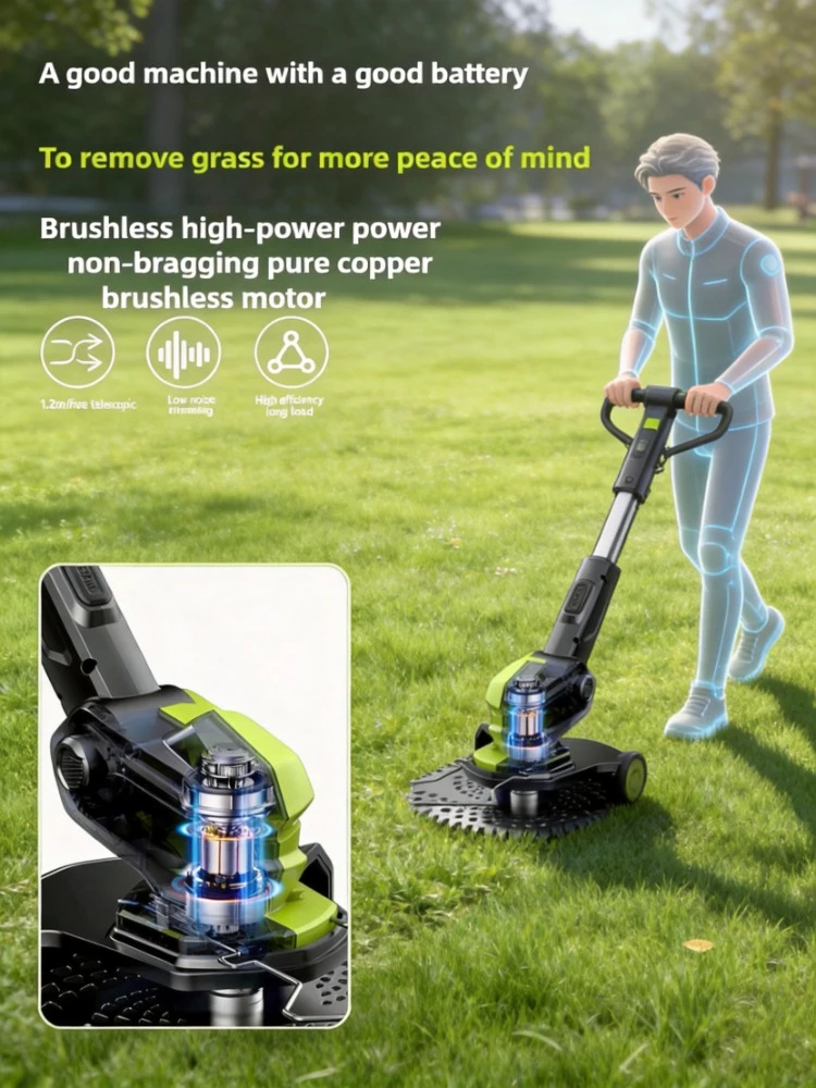 Cordless Electric Lawn Mower, Rechargeable Lithium Battery Small Household Tool for Lawn Trimming & Weeding
Cordless Electric Lawn Mower, Rechargeable Lithium Battery Small Household Tool for Lawn Trimming & Weeding