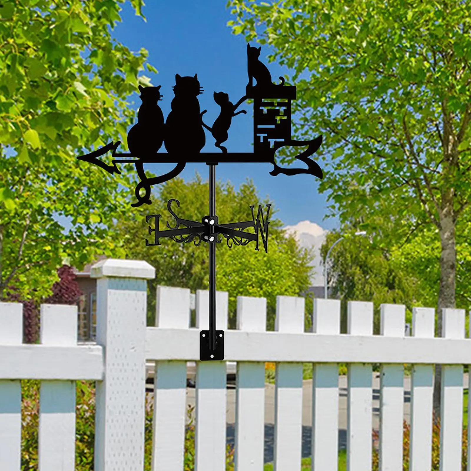 Фигурка кошки, флюгер, индикатор направления ветра для заборов, газонов в фермерском доме
Фигурка кошки, флюгер, индикатор направления ветра для заборов, газонов в фермерском доме