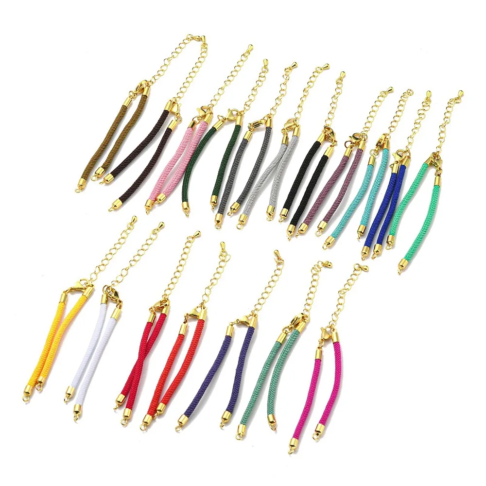 20pcs Nylon Cords Bracelet Makings with Gold Color Adjustable Accessories Easy-to-use DIY Handmade Bracelet Jewelry Making
20pcs Nylon Cords Bracelet Makings with Gold Color Adjustable Accessories Easy-to-use DIY Handmade Bracelet Jewelry Making