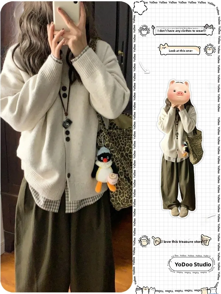 Soft Cozy round Neck Sweater Jacket Women's Spring Autumn Slim Fit Fashionable Two Piece Set Top High Quality Polyester Fiber
Soft Cozy round Neck Sweater Jacket Women's Spring Autumn Slim Fit Fashionable Two Piece Set Top High Quality Polyester Fiber