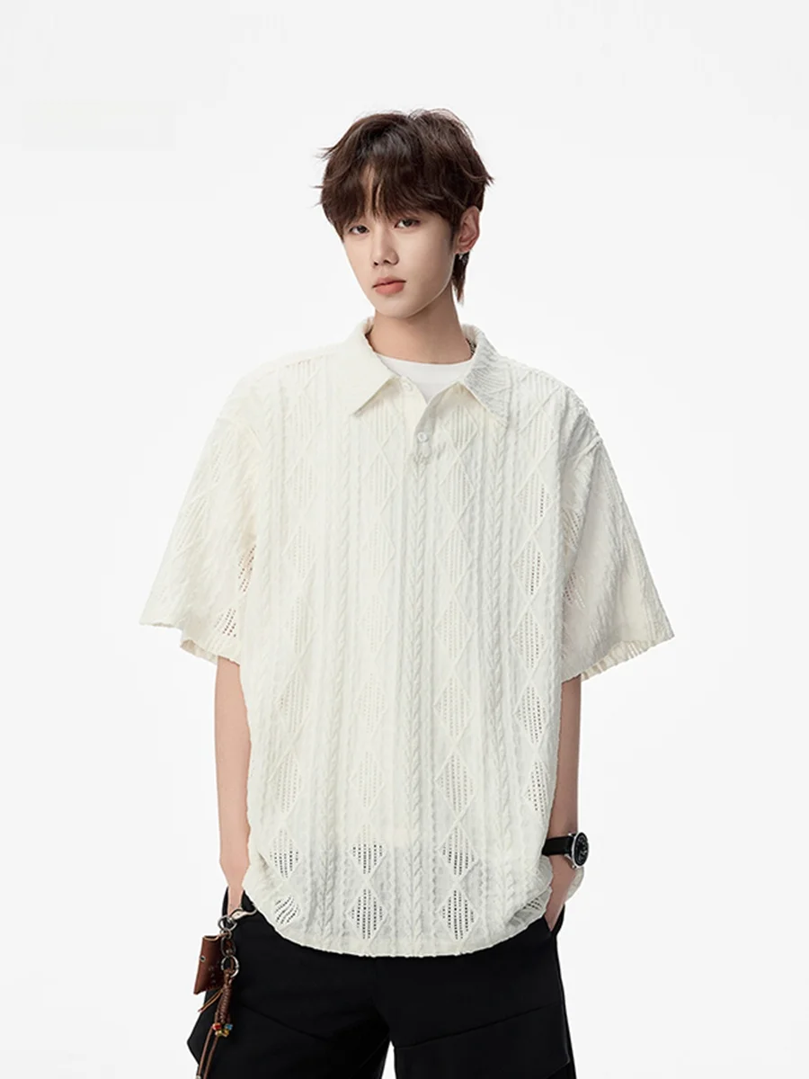 Men's Summer Casual irt f Sve Knitted ort Sve T-irt Top Faion Brand Hollow out Embroidery Lightweight
Men's Summer Casual irt f Sve Knitted ort Sve T-irt Top Faion Brand Hollow out Embroidery Lightweight