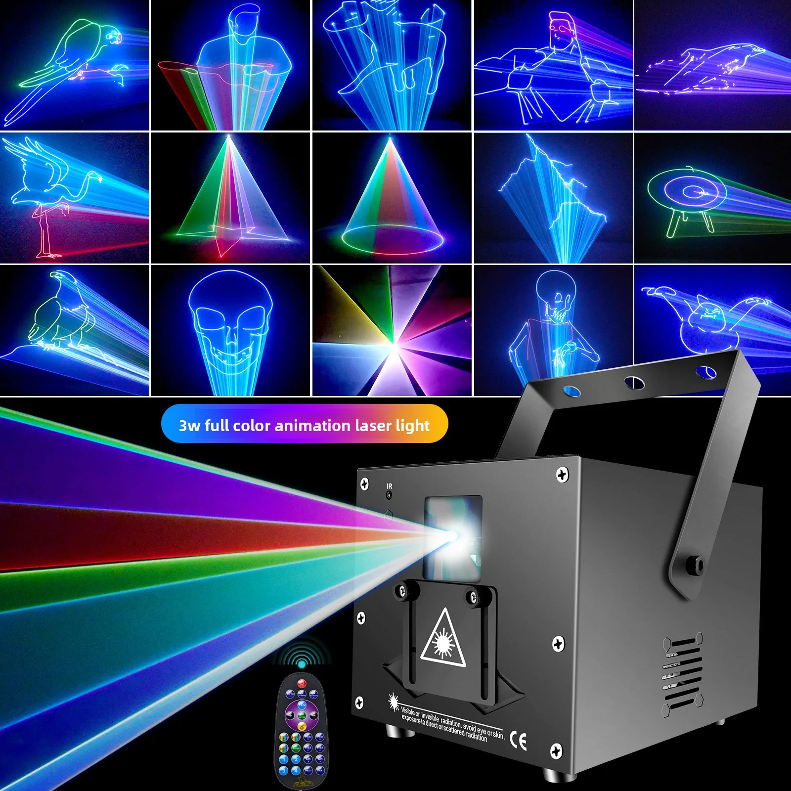3W5 watt 3D full color animation laser light stage laser line beam of ktv bar private room DJ dancing party light
3W5 watt 3D full color animation laser light stage laser line beam of ktv bar private room DJ dancing party light