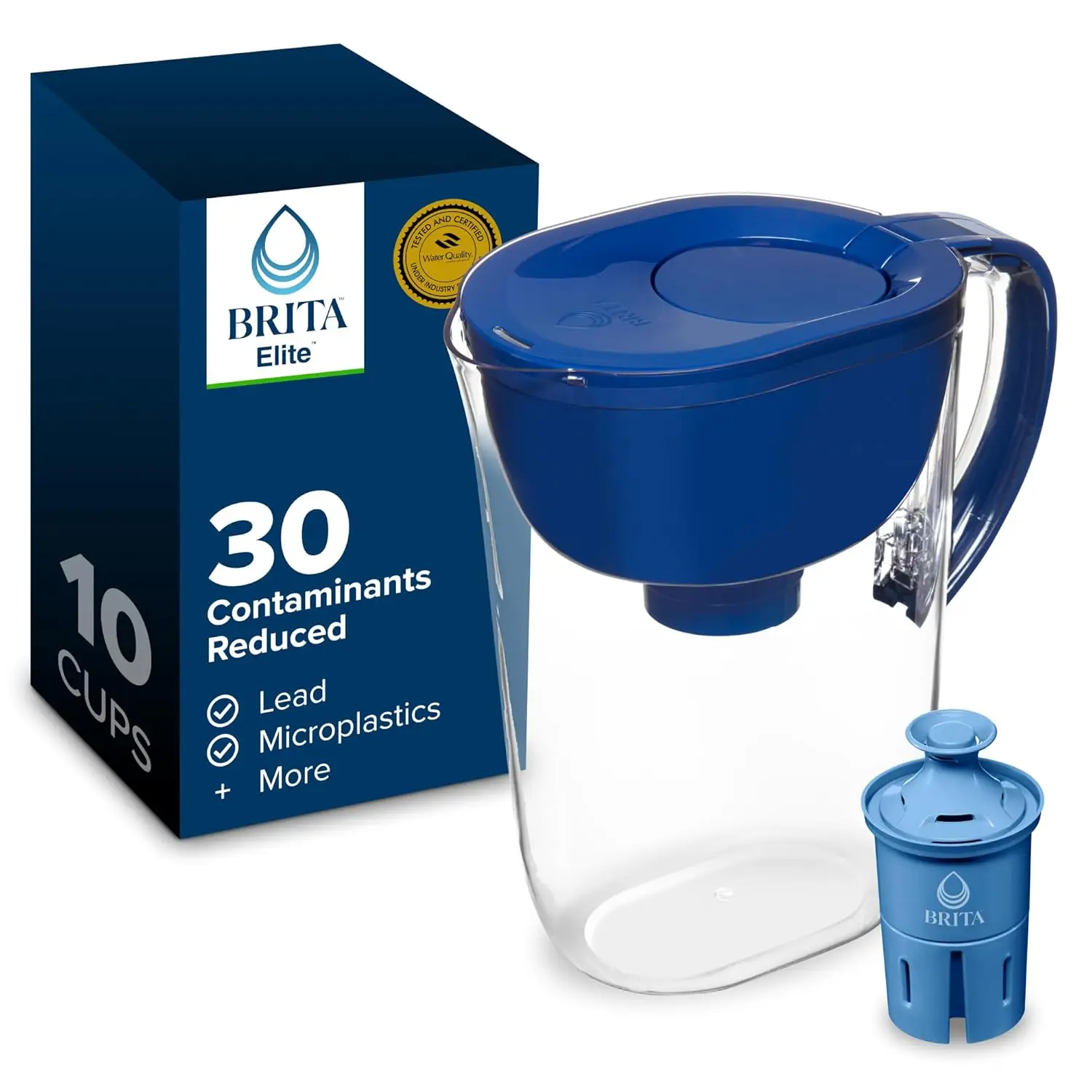 Кувшин-фильтр для воды Brita Everyday Elite, удаляет 99% свинца, в комплекте 1 фильтр, емкость 10 чашек, синий
Кувшин-фильтр для воды Brita Everyday Elite, удаляет 99% свинца, в комплекте 1 фильтр, емкость 10 чашек, синий
