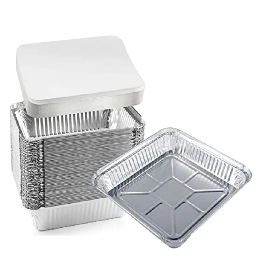 Aluminum Trays with Lids 9x9 for Serving Food Turkey Catering Disposable Aluminum Foil Pans for Baking Cakes, Bread, Meatloaf,
Aluminum Trays with Lids 9x9 for Serving Food Turkey Catering Disposable Aluminum Foil Pans for Baking Cakes, Bread, Meatloaf,