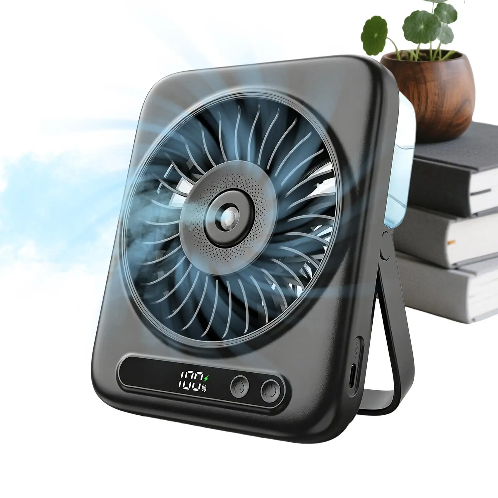 Portable Mist Fan 5-Speed USB Rechargeable Sprayer 120-Degree Adjustable Angle LED Display Water Spray Fan For Bedside Dorm
Portable Mist Fan 5-Speed USB Rechargeable Sprayer 120-Degree Adjustable Angle LED Display Water Spray Fan For Bedside Dorm