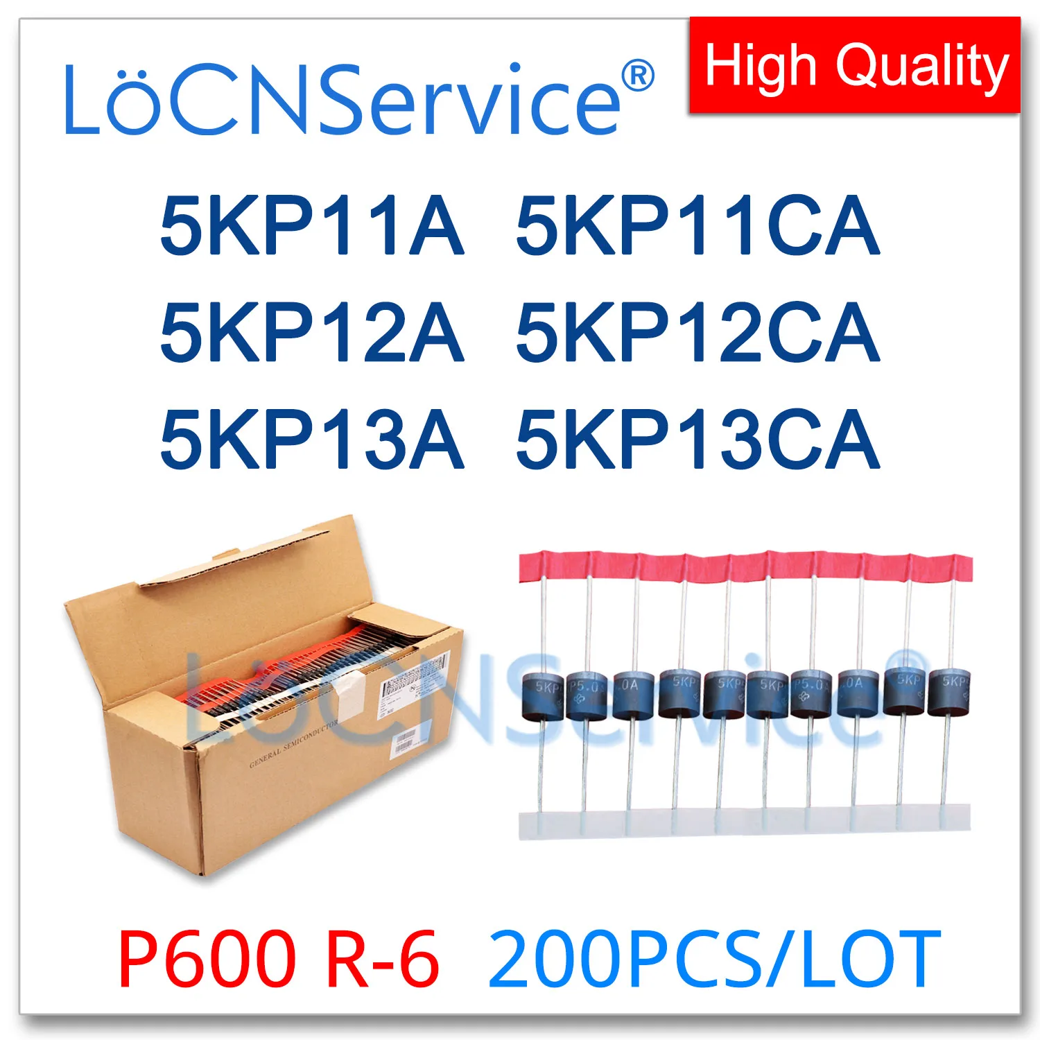 LoCNService 200 шт. 5KP11 5KP11A 5KP11CA 5KP12 5KP12A 5KP12CA 5KP13 5KP13A 5KP13CA P600 R-6 TVS Diode высокое качество 5KP
LoCNService 200 шт. 5KP11 5KP11A 5KP11CA 5KP12 5KP12A 5KP12CA 5KP13 5KP13A 5KP13CA P600 R-6 TVS Diode высокое качество 5KP