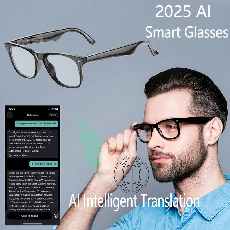 AI Intelligent Translation Glasses 163 Online Language AI Automatic Dialogue Translation Bluetooth Translation Glasses Men Women
AI Intelligent Translation Glasses 163 Online Language AI Automatic Dialogue Translation Bluetooth Translation Glasses Men Women