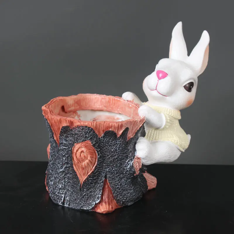 Cute Peter Rabbit Flower Pot Sculpture Resin Bunny Crafts Micro Landscape Flowers Plant Pot Container Decor
Cute Peter Rabbit Flower Pot Sculpture Resin Bunny Crafts Micro Landscape Flowers Plant Pot Container Decor