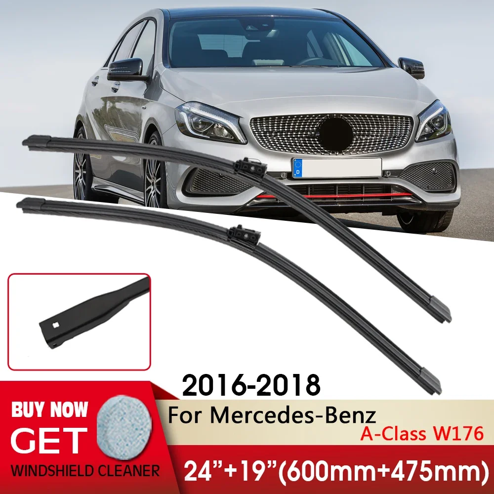 Car Wiper Front Wiper Blades 24"+19" For Mercedes-Benz A-Class W176 A160 A200 A180 A45 2016 2017 2018 Front Windscreen Wipers
Car Wiper Front Wiper Blades 24"+19" For Mercedes-Benz A-Class W176 A160 A200 A180 A45 2016 2017 2018 Front Windscreen Wipers
