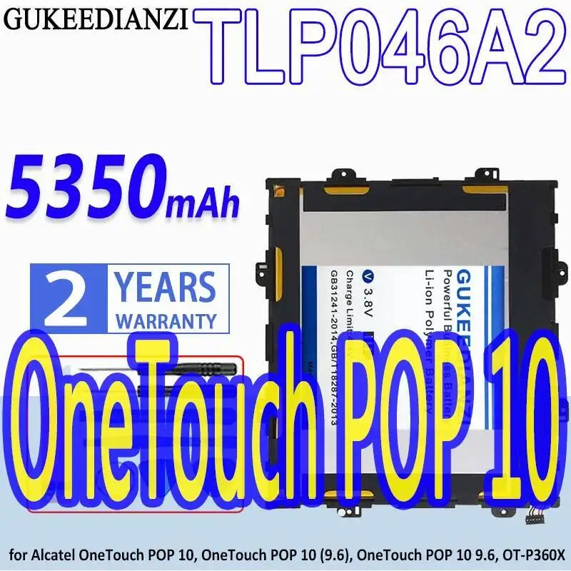 Аккумулятор для планшета Alcatel Onetouch Pop 10, 10, 9,6, 9,6, OT-P360X, высокоэффективный TLP046A2 5350 мАч
Аккумулятор для планшета Alcatel Onetouch Pop 10, 10, 9,6, 9,6, OT-P360X, высокоэффективный TLP046A2 5350 мАч
