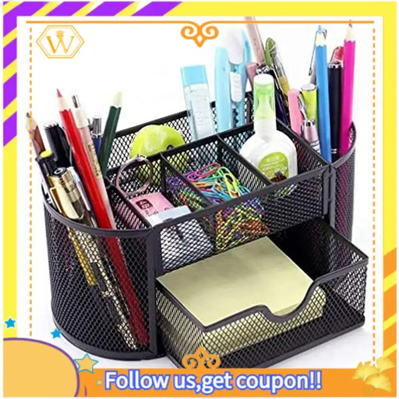 1 PCS Mesh Pen Holder Desk Organizer Metal For Desk Pencil Holder With 8 Compartments And 1 Drawer Desk Supplies
1 PCS Mesh Pen Holder Desk Organizer Metal For Desk Pencil Holder With 8 Compartments And 1 Drawer Desk Supplies