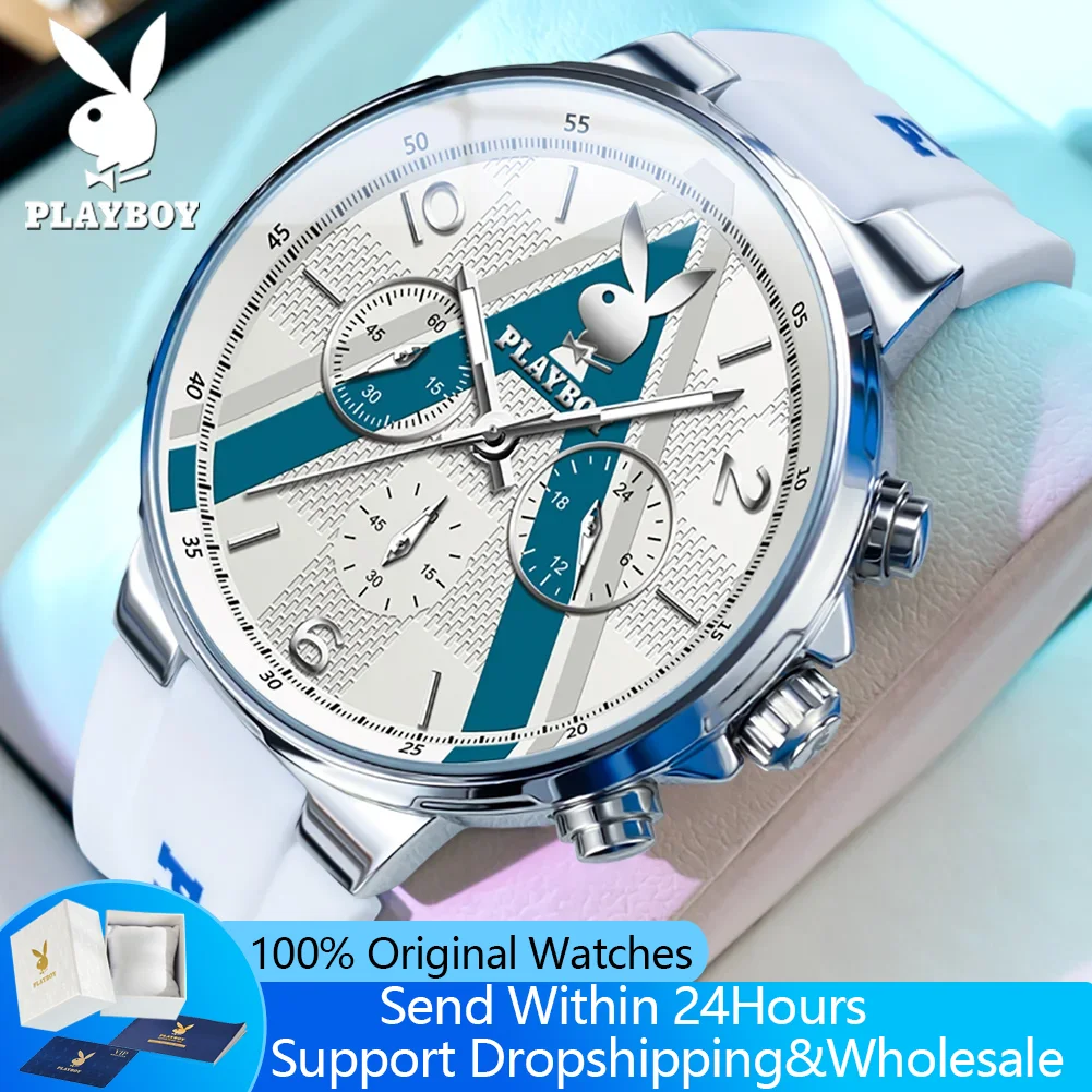PLAYBOY 3046 Man Watch Multi Functional Silicone Strap Original Quartz Watches for Men Luminous Waterproof Fashion Men's Watches
PLAYBOY 3046 Man Watch Multi Functional Silicone Strap Original Quartz Watches for Men Luminous Waterproof Fashion Men's Watches
