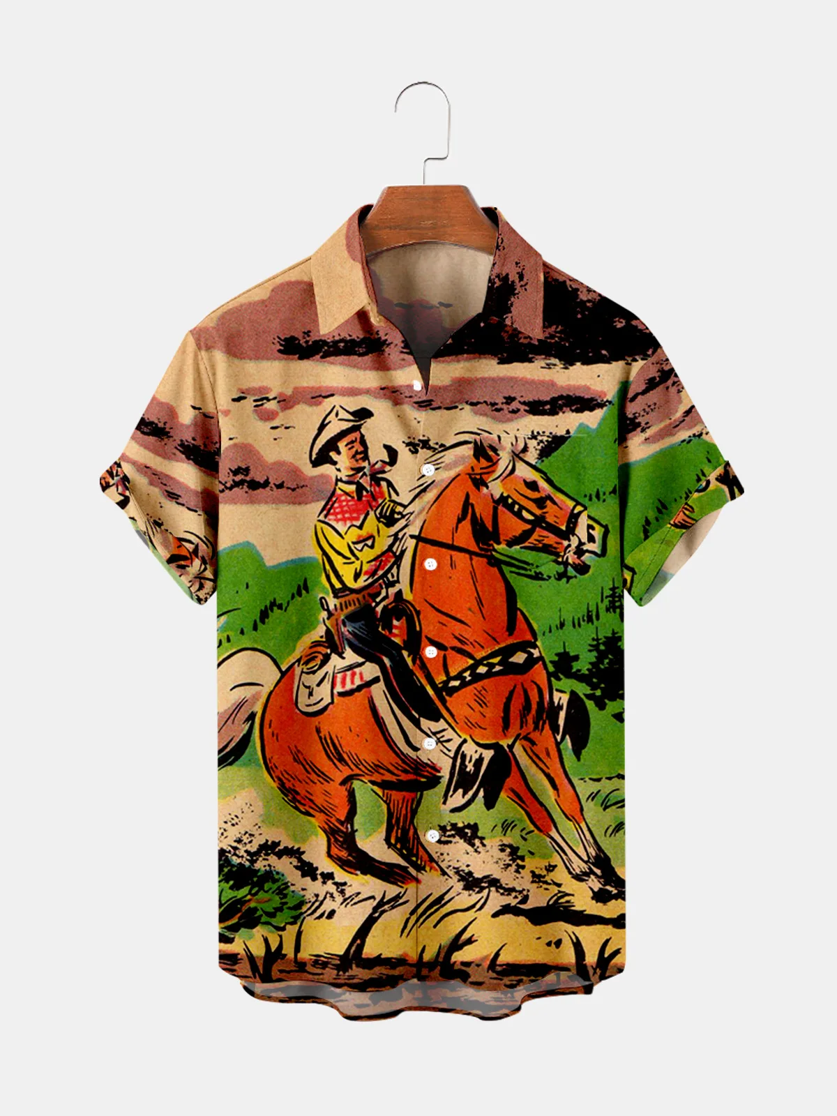 Men's shirt Y2k hombre CowBoy pattern short-sleeved shirt men's street Hawaii retro shirt Harajuku men's shirt 18
Men's shirt Y2k hombre CowBoy pattern short-sleeved shirt men's street Hawaii retro shirt Harajuku men's shirt 18