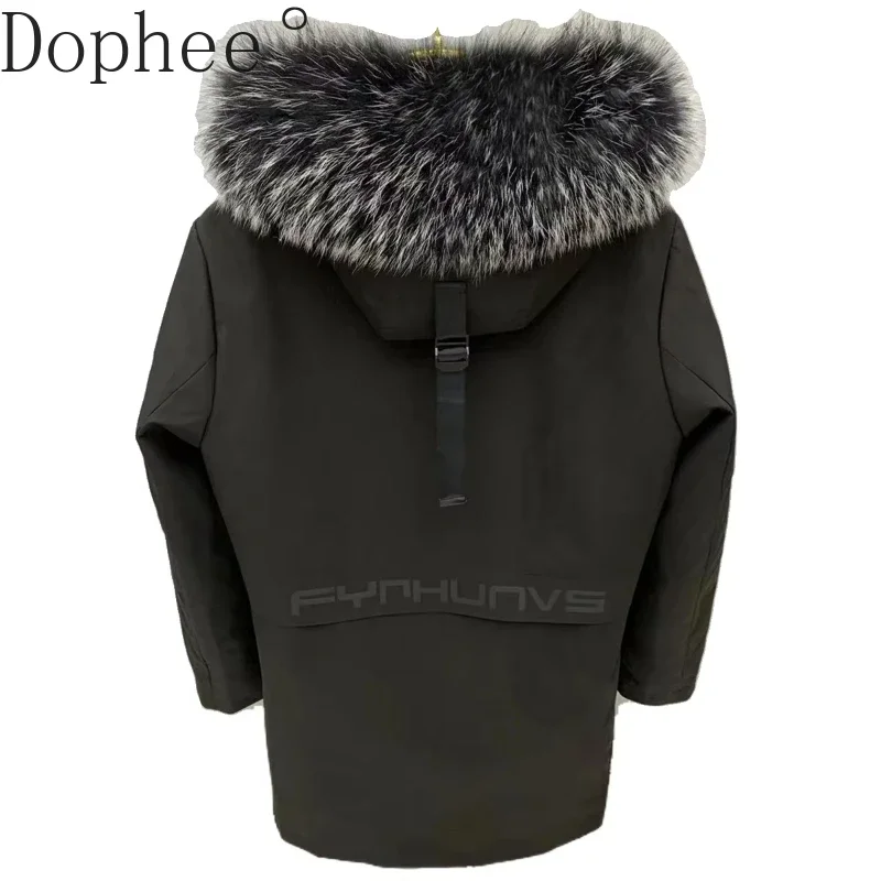 New Winter Parkas for Men 2025 New Business Casual Hooded Fox Fur Overcoat Mid-long Removable Rex Rabbit Liner Warm Fur Coats
New Winter Parkas for Men 2025 New Business Casual Hooded Fox Fur Overcoat Mid-long Removable Rex Rabbit Liner Warm Fur Coats