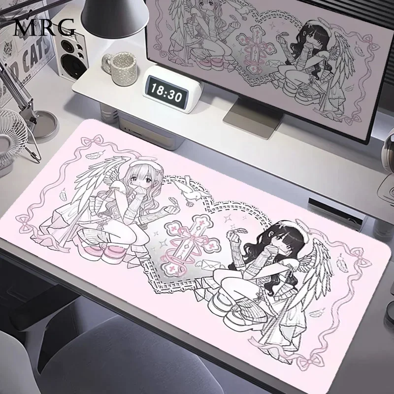Mouse Pad Cartoon Angel Girl Mouse Mat Cute Pink High Definition Printing Large Mouse Rubber Game Keyboard Pads Suitable Games
Mouse Pad Cartoon Angel Girl Mouse Mat Cute Pink High Definition Printing Large Mouse Rubber Game Keyboard Pads Suitable Games