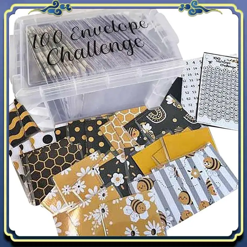 Portable 100PCS Envelope Challenge Box Set, Budget Planner Book For Budgeting Money Saving Challenge
Portable 100PCS Envelope Challenge Box Set, Budget Planner Book For Budgeting Money Saving Challenge