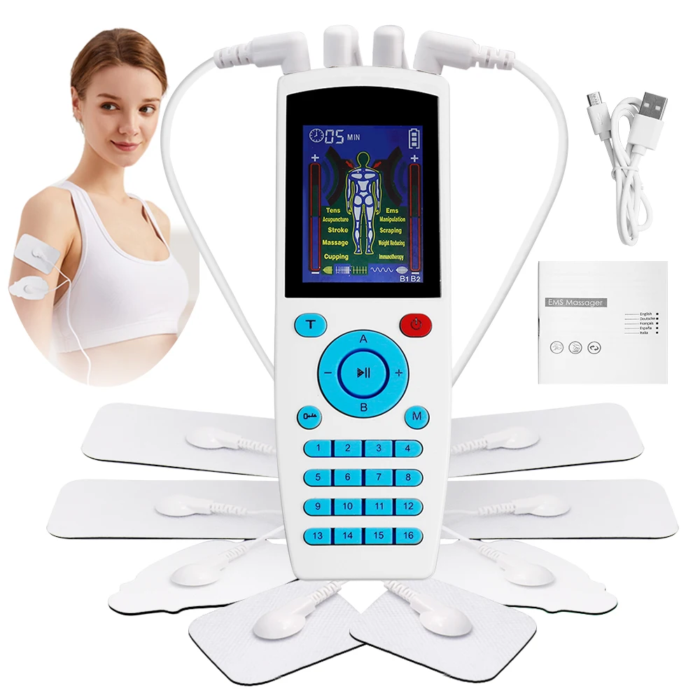 4 Channel Tens Electrostimulator 16 Modes Electric Muscle Stimulator Pain Relief Physiotherapy EMS Acupuncture Body Massager
4 Channel Tens Electrostimulator 16 Modes Electric Muscle Stimulator Pain Relief Physiotherapy EMS Acupuncture Body Massager