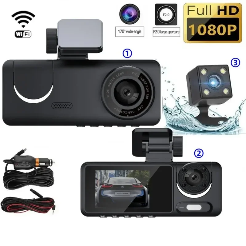 Dash Cam Car Motion Detection Black Box Camera HD 1080P Support Wifi Dvr 170° Wide Angle Lens Dashcam Loop Recording 3 Channels
Dash Cam Car Motion Detection Black Box Camera HD 1080P Support Wifi Dvr 170° Wide Angle Lens Dashcam Loop Recording 3 Channels