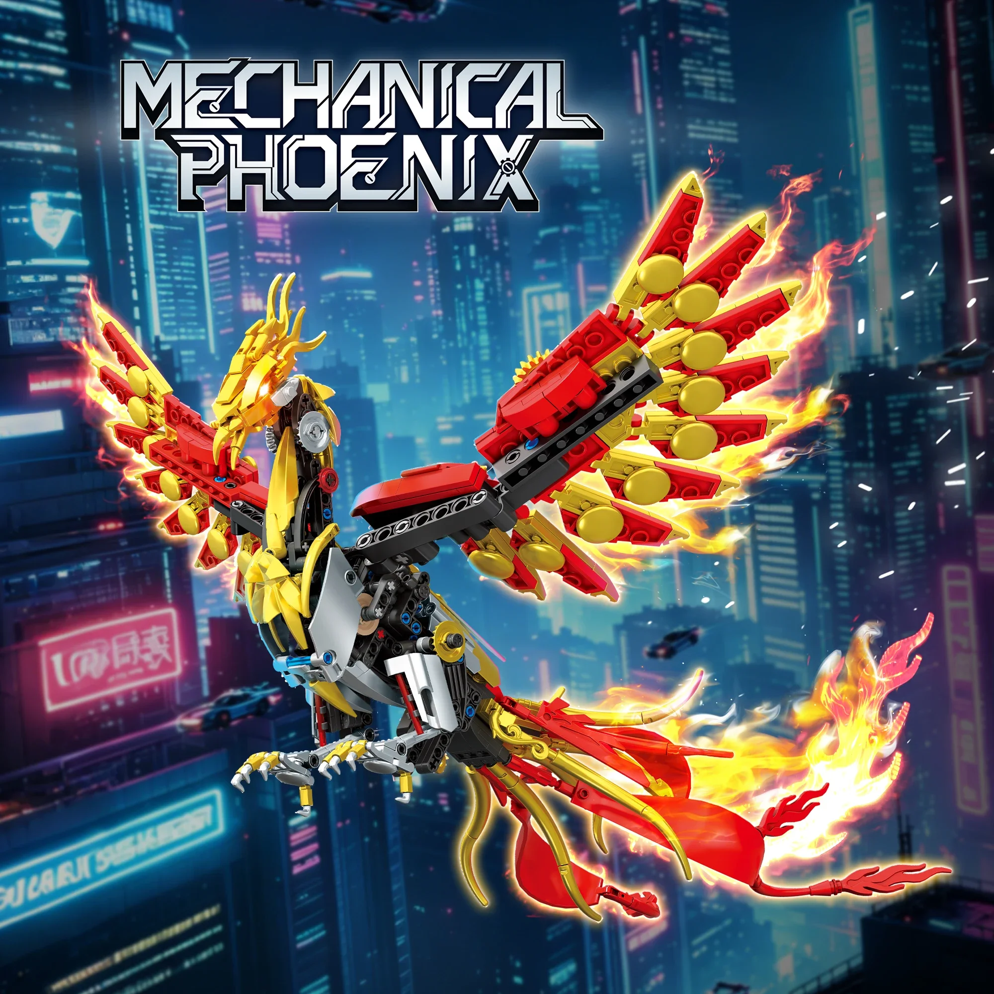 901 PCS MOC Mechanical Bionic Phoenix Building Blocks Set, DIY Static Linkage Model, Collectible Home Decor Gift for All Ages
901 PCS MOC Mechanical Bionic Phoenix Building Blocks Set, DIY Static Linkage Model, Collectible Home Decor Gift for All Ages