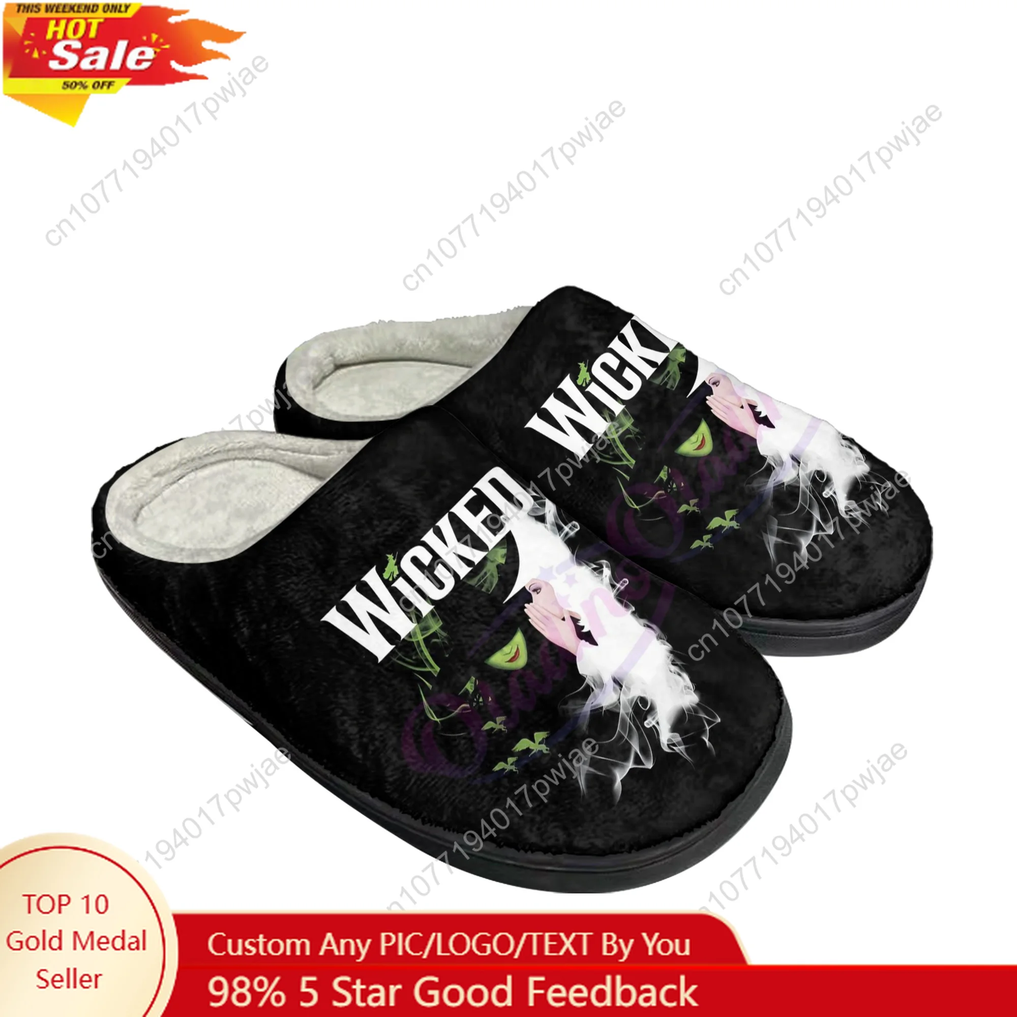 Wicked the Musical Home Cotton Custom Slippers Mens Womens Plush Bedroom Casual Keep Warm Shoes Thermal Slipper Custom Shoes
Wicked the Musical Home Cotton Custom Slippers Mens Womens Plush Bedroom Casual Keep Warm Shoes Thermal Slipper Custom Shoes