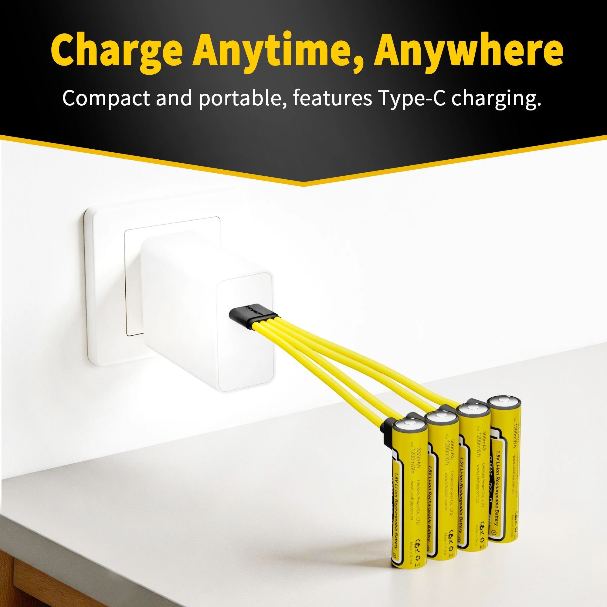 LiitoKala USB-T12 AAA Rechargeable Battery, 1200mWh (800mAh) Constant 1.5V Output, 1500 Cycles Long Life, Eco-Friendly, USB Dire
LiitoKala USB-T12 AAA Rechargeable Battery, 1200mWh (800mAh) Constant 1.5V Output, 1500 Cycles Long Life, Eco-Friendly, USB Dire