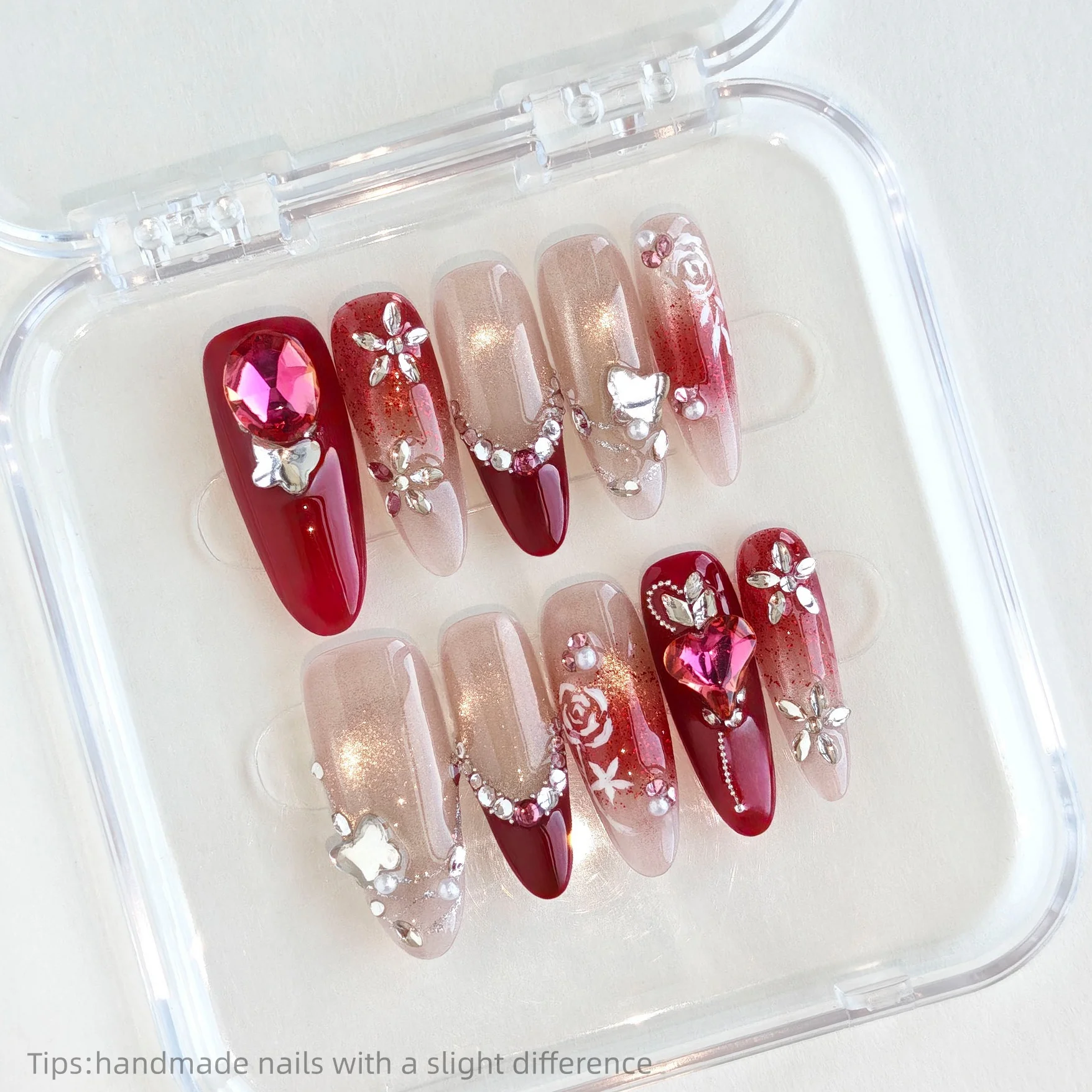 10 шт., красные стразы ручной работы, цветок, накладные ногти, длинные, с полным покрытием, носимые, многоразовые, роскошные, милые, накладные ногти 2026
10 шт., красные стразы ручной работы, цветок, накладные ногти, длинные, с полным покрытием, носимые, многоразовые, роскошные, милые, накладные ногти 2026