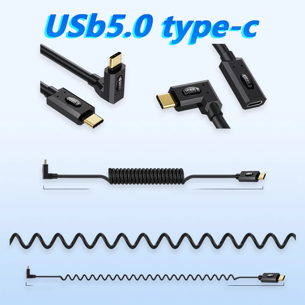 USB 5.0 Type-c Extension Cable Spring with Ear Screw Fixed Panel 16K60HZ 240W for Smartphones Laptops Thunderbolt 5/4/3 Riser 
USB 5.0 Type-c Extension Cable Spring with Ear Screw Fixed Panel 16K60HZ 240W for Smartphones Laptops Thunderbolt 5/4/3 Riser