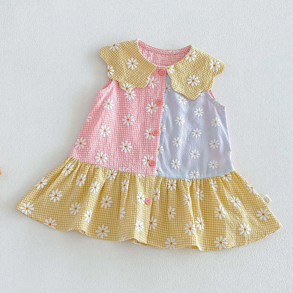 Girls Summer Dresses Sleeveless Floral Patchwork Fashion Collar Princess Children Clothes
Girls Summer Dresses Sleeveless Floral Patchwork Fashion Collar Princess Children Clothes