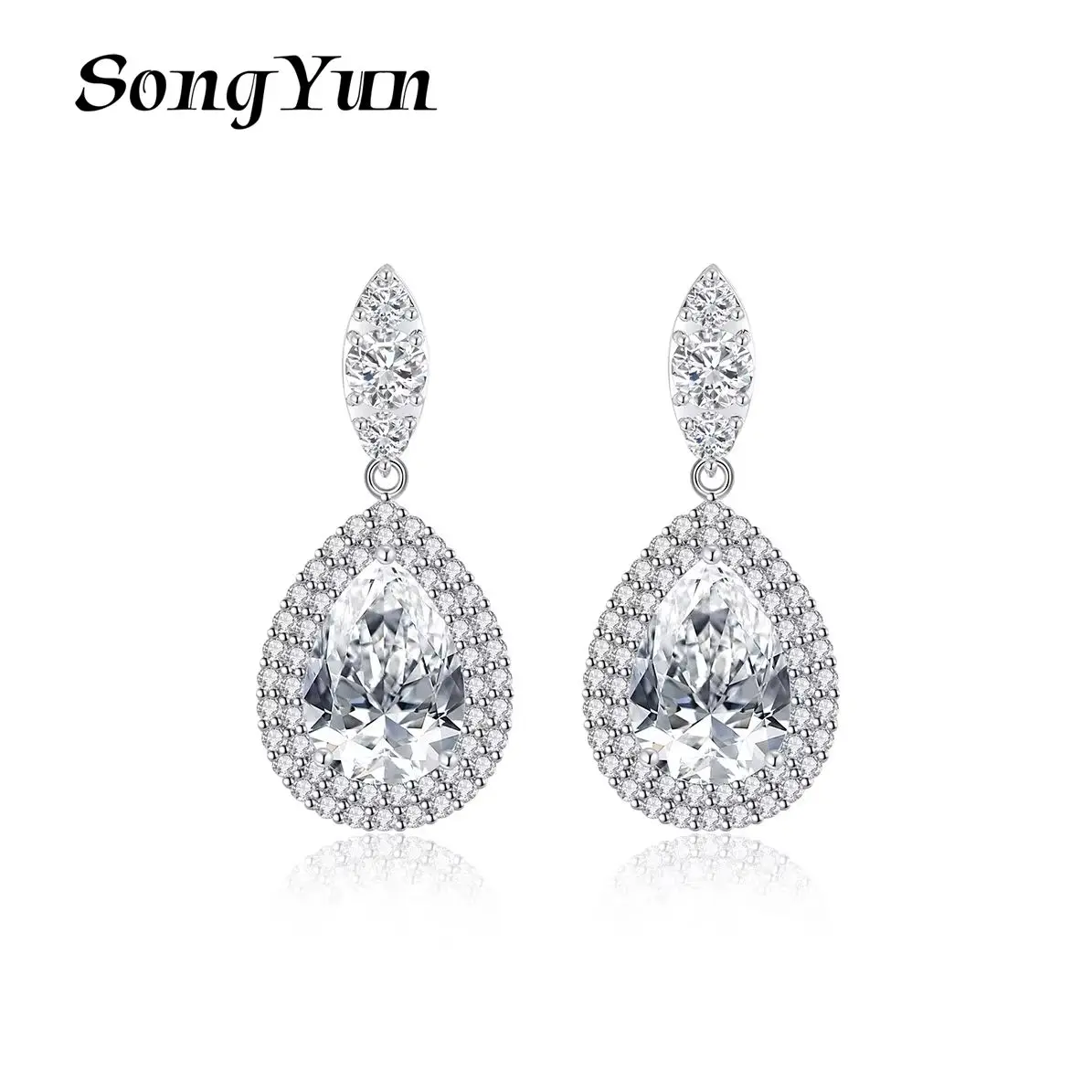SYYG Jewelry MHT Quality Brass Stud Earrings Dangle CZ 7A Zircon Christmas Gift Bachelorette Gift Women Earring Jewelry
SYYG Jewelry MHT Quality Brass Stud Earrings Dangle CZ 7A Zircon Christmas Gift Bachelorette Gift Women Earring Jewelry