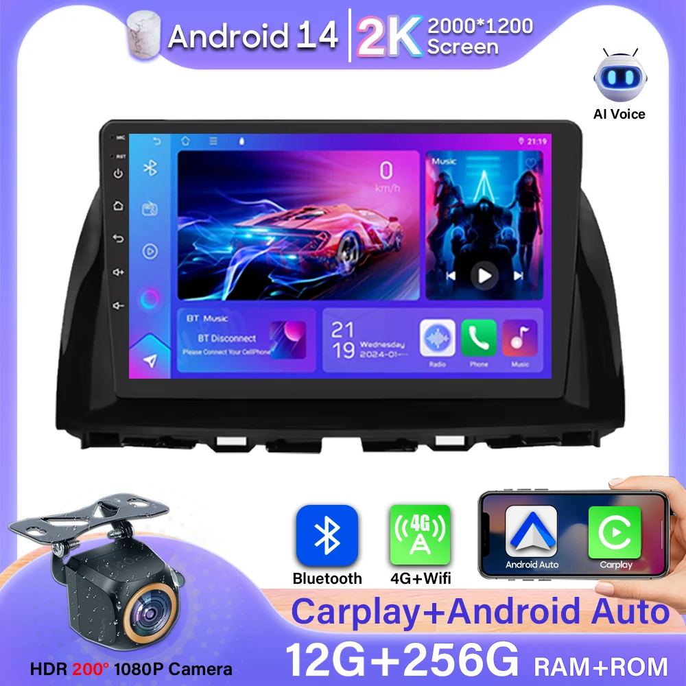 Car Radio Android Auto For Mazda CX5 CX-5 CX 5 2012 - 2015 No 2din GPS Carplay Multimedia Player Serero Auto 4G Wifi Bluetooth
Car Radio Android Auto For Mazda CX5 CX-5 CX 5 2012 - 2015 No 2din GPS Carplay Multimedia Player Serero Auto 4G Wifi Bluetooth